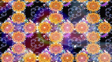 Turuncu lale çiçekli Raster eskiz deseni. Doğal kozmetik ürünleri, parfüm, çiçekçi dükkanı için bahar ihalesi tasarımı. Karşılama ya da düğün geçmişi olarak kullanılabilir. Paket kağıdı için en iyisi..