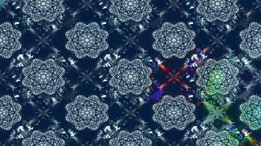 Parlak çiçekli kolaj çiçeği mavisi. Çiçekli zambakların eskiz geçmişi. Çiçek tasarımı için inanılmaz kolaj cennet tarzı..