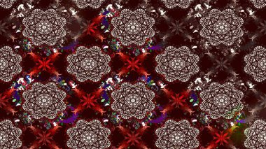 Raster çiçek desenleri çiziyor. Vadinin çiçekleri kahverengi renklerde.