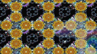 Tomurcukları çiçek olan sevimli bir çiçek deseni. Eskiz geçmişi. Raster illüstrasyonu. Kumaş, tekstil, duvar kağıdı baskısı için. Eski usul. Raster..