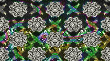 Küçük çiçekteki sevimli çiçek deseni. Raster illüstrasyonu. Çizim.