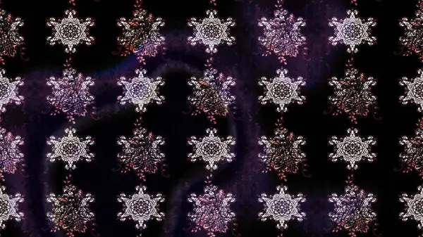 Raster illüstrasyonundaki çiçek desenli çizim. Siyah renkte çiçekler.