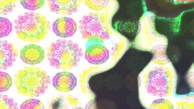 Çiçek deseni. Raster illüstrasyonu. Chichi 'nin kumaş kalıbını çiz. Renkli Bahar Teması eskiz kalıbı. Düz Çiçek Elementleri Tasarımı.