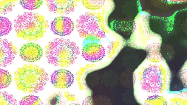 Çiçek deseni. Raster illüstrasyonu. Chichi 'nin kumaş kalıbını çiz. Renkli Bahar Teması eskiz kalıbı. Düz Çiçek Elementleri Tasarımı.