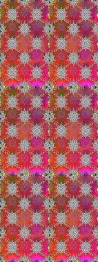 Sevimli çiçekli, desenli, gri ve kırmızı renklerde renksiz bir desen. Elle çizilmiş çiçek deseni (fayans). Tekstil için suluboya desensiz.