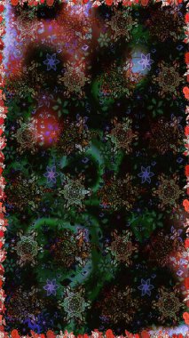 Küçük çiçekteki sevimli çiçek deseni. Birçok siyah ve gri soyut çiçekli tropikal desenler. Varicoloblack ve gri raster kusursuz illüstrasyon.