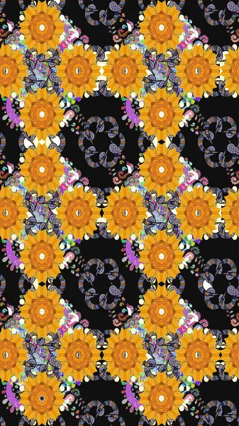 Gri renkli, zarif çiçek buketli suluboya. Renkli Bahar Teması eskiz kalıbı. Düz Çiçek Elementleri Tasarımı. Raster illüstrasyonu.