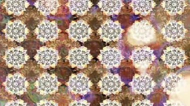 Renkli unsurlarla hareketli arka plan görüntüleri. Çiçekler. Eski model. Bayrak tarzı. Video kaydı. Şablon. Döngü. Kusursuz.. 