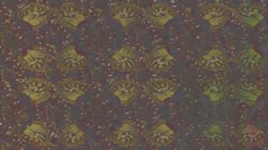 Renkli unsurlarla hareketli arka plan görüntüleri. Çiçekler. Eski model. Bayrak tarzı. Video kaydı. Şablon. Döngü. Kusursuz.. 