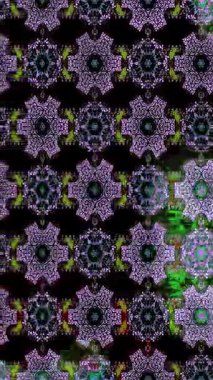 Renkli unsurlarla hareketli arka plan görüntüleri. Çiçekler. Eski model. Bayrak tarzı. Video kaydı. Şablon. Döngü. Kusursuz.. 