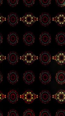 Renkli unsurlarla hareketli arka plan görüntüleri. Çiçekler. Eski model. Bayrak tarzı. Video kaydı. Şablon. Döngü. Kusursuz.. 