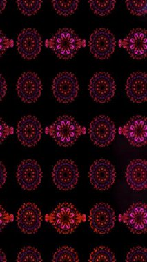 Renkli unsurlarla hareketli arka plan görüntüleri. Çiçekler. Eski model. Bayrak tarzı. Video kaydı. Şablon. Döngü. Kusursuz.. 