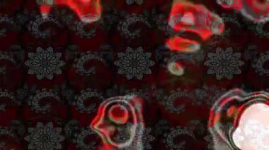 Renkli unsurlarla hareketli arka plan görüntüleri. Çiçekler. Eski model. Bayrak tarzı. Video kaydı. Şablon. Döngü. Kusursuz.. 