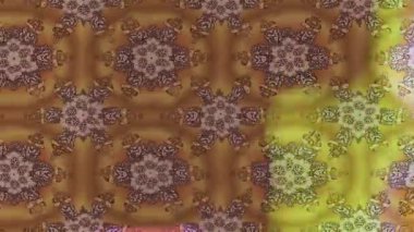 Renkli unsurlarla hareketli arka plan görüntüleri. Çiçekler. Eski model. Bayrak tarzı. Video kaydı. Şablon. Döngü. Kusursuz.. 