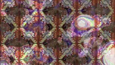 Renkli unsurlarla hareketli arka plan görüntüleri. Çiçekler. Eski model. Bayrak tarzı. Video kaydı. Şablon. Döngü. Kusursuz.. 