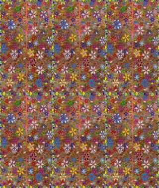 Yapraklı kusursuz desen. Şirin, zarif çiçekler Raster illüstrasyonu. Poster ya da kapak için arka plan. Tekstil için figür. Davetiye ve kartpostal tasarımı için dekoratif çiçek unsurları.