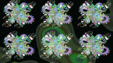 Tekstil, tebrik kartı, boyama kitabı, telefon kılıfı baskısı için kullanılabilir. Raster Henna dövme stili. Kızılderili desenli desenli desenli şal deseni. Etnik Mandala süsü.