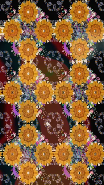 Modern, kahverengi raster arka plan duvar kâğıdı illüstrasyonu, klasik çizgili, desenli desenli çiçekler, çiçekli süsler. Çiçekli el çizimi çizimi deseni.