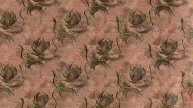 Renkli unsurlarla hareketli arka plan görüntüleri. Çiçekler. Eski model. Bayrak tarzı. Video kaydı. Şablon. Döngü. Kusursuz.. 