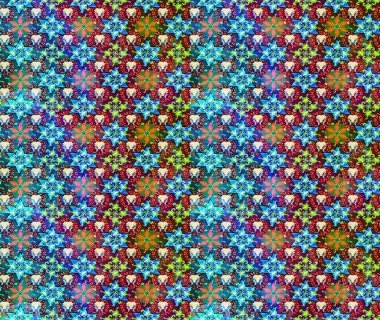 Küçük çiçekteki sevimli çiçek deseni. Mavi renkte çiçekler.