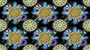 Siyah ve nötr renklerde çiçekler. Kusursuz çiçek deseni duvar kâğıdı olarak kullanılabilir. Raster illüstrasyonu.