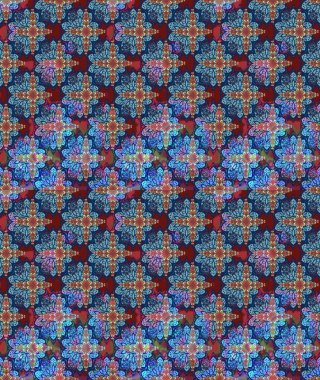 Kumaş, tekstil, duvar kağıdı baskısı için. Raster illüstrasyonu. Eskiz geçmişi. Miles Fleur, süslü püslü bir süs. Tomurcukları papatya çiçekleri olan sevimli bir çiçek deseni. Antika retro tarzı.