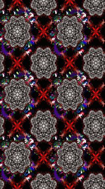 Raster illüstrasyonundaki çiçek desenli çizim. Siyah renkli çiçekler. Düz Çiçek Elementleri Tasarımı. Renkli Yaz Teması çizim şablonu.