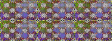 Suluboya kusursuz desen. Suluboya tarzında gri renkli çiçekler. Çiçek izi.