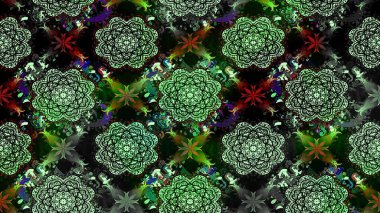 Düz Çiçek Elementleri Tasarımı. Süslü kumaş deseni. Raster illüstrasyonundaki çiçek desenli çizim. Renkli Bahar Teması çizim şablonu.