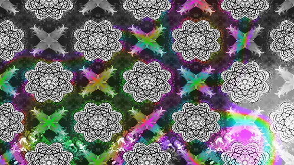 Gri renkli çiçekler. Raster düz çiçek çizim deseni. Tasarım hediye paketi, tebrik kartları, posterler ve afiş tasarımı.