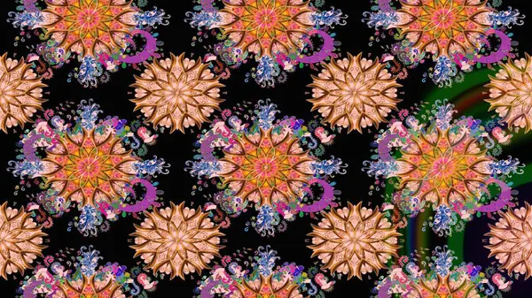 Tekstil, tebrik kartı, boyama kitabı, telefon kılıfı baskısı için kullanılabilir. Kızılderili desenli desenli desenli şal deseni. Etnik Mandala süsü. Raster Henna dövme stili.