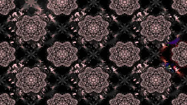 Sevimli çiçek raster deseni. Renkli Bahar Teması eskiz kalıbı. Düz Çiçek Elementleri Tasarımı. Siyah renkte çiçekler.