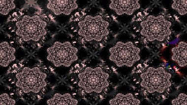 Sevimli çiçek raster deseni. Renkli Bahar Teması eskiz kalıbı. Düz Çiçek Elementleri Tasarımı. Siyah renkte çiçekler.