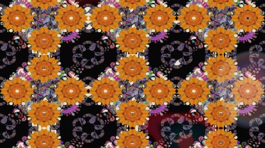 Raster. Güzel suluboya çiçekler, parlak resimler ilham verici çiçek desenli eskiz arka planı..