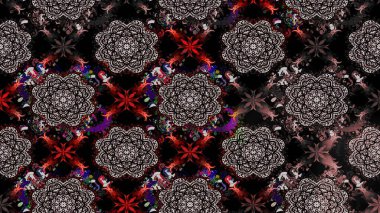 Arkaplan dokusu, duvar kağıdı, çiçek temalı siyah renkler. Kabile sanatı boho baskısı, klasik çiçek arkaplanı. Soyut etnik raster çizim kalıbı.