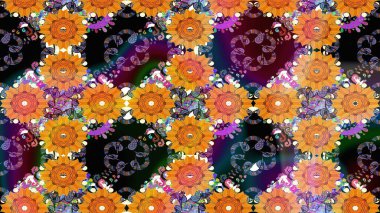 Eskiz Vintage Çiçek Deseni. Raster Kalça dokusu deseni.