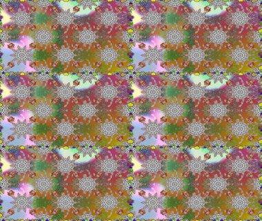 Güzel kumaş deseni. Hoş bir çiçek geçmişi var. Küçük çiçekteki kusursuz desen. Raster illüstrasyonu.