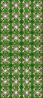 Çiçek desenli altın metal. Yeşil, nötr ve gri renkte altın elementler. Kusursuz altın desen. Raster altın çiçek süsü brokar kumaş ve cam desenli..