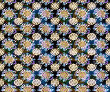 Küçük çiçekteki sevimli çiçek deseni. Tarafsız ve mavi renkte çiçekler.