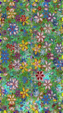 Sevgililer günü ve tebrik kartı konsepti için şık bir davetiye. Yeşil ve mavi renkte manzaralı çiçek deseni. Üst manzara, yumuşak stil. Çiçek kompozisyonu, el boyası, hassas şablon..