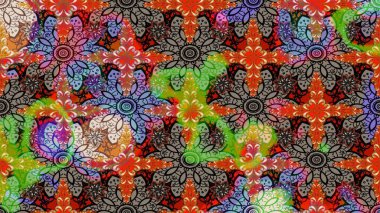 Tekstil ve kapak tasarımı için mükemmel. Kahverengi renkli çiçekler. Renkli kahverengi çizim deseni. Elle çizilmiş sonbahar çiçeği deseni. Doodle tarzı.