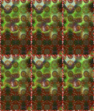 Tekstil ve kapak tasarımı için mükemmel. Doodle tarzı. Renkli kahverengi ve yeşil pürüzsüz desen. El çizimi dikişsiz sonbahar çiçekleri deseni. Kahverengi ve yeşil renkte çiçekler.