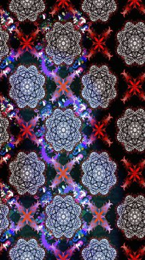 El çizimi. Çiçekli, yapraklı, çiçek desenli eskiz. Raster illüstrasyonu.