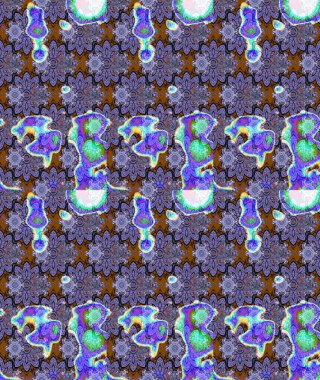 Raster illüstrasyonu. Yumuşak, mor renkte bahar çiçekleri. Yaprak ve çiçeklerin suluboya resmi, menekşe renkleri üzerine çizim şekli.