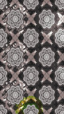 Düz Çiçek Elementleri Tasarımı. Süslü kumaş deseni. Renkli Bahar Teması eskiz kalıbı. Raster illüstrasyonunda çiçek deseni çizimi.