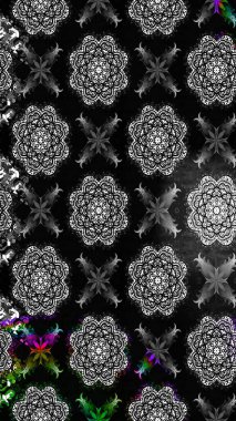 Raster illüstrasyonu. Kumaş, tekstil, duvar kağıdı baskısı için. Raster. Tomurcukları çiçek olan sevimli bir çiçek deseni. Eskiz geçmişi. Antika retro tarzı.