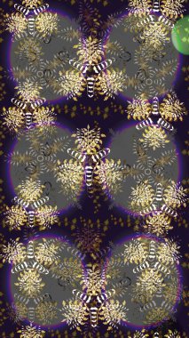 Çiçekli karalama şeklinde Raster çiçek deseni. Yumuşak, bahar çiçekli arka plan. Gri ve kahverengi renkte çiçekler.