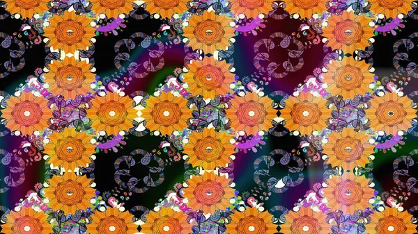 Eskiz Vintage Çiçek Deseni. Raster Kalça dokusu deseni.