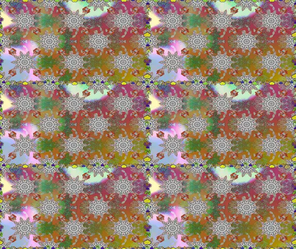 Güzel kumaş deseni. Hoş bir çiçek geçmişi var. Küçük çiçekteki kusursuz desen. Raster illüstrasyonu.