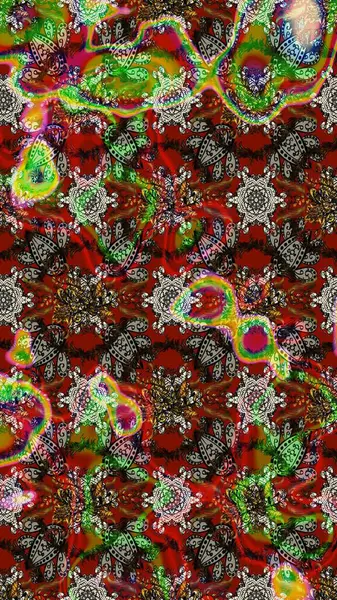 Raster illüstrasyonu. Klasik çiçek tasarımı elementleri. Kahverengi kıvırcık çiçekler kahverengi renklerde şekillenir.